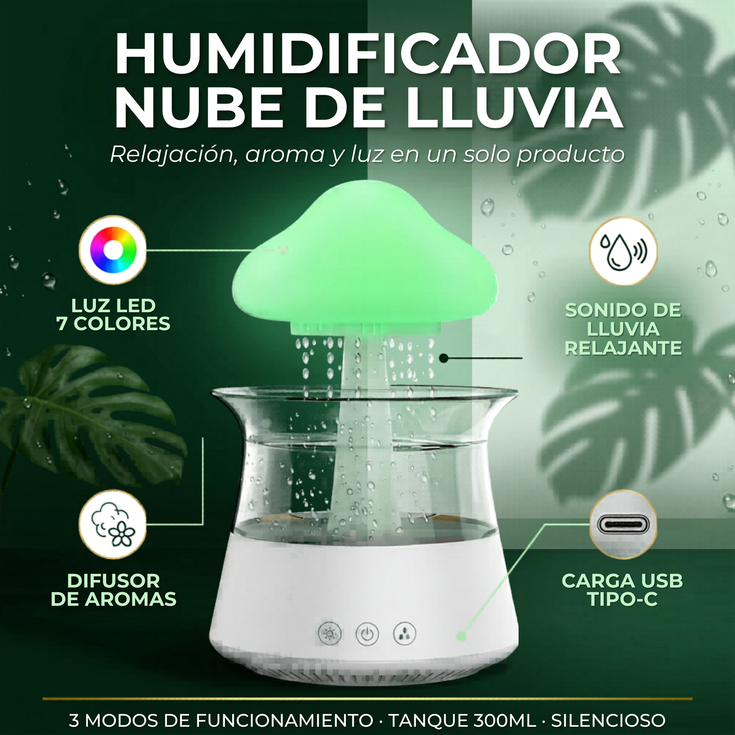 VibeNest Oasis - Humidificador Relajante