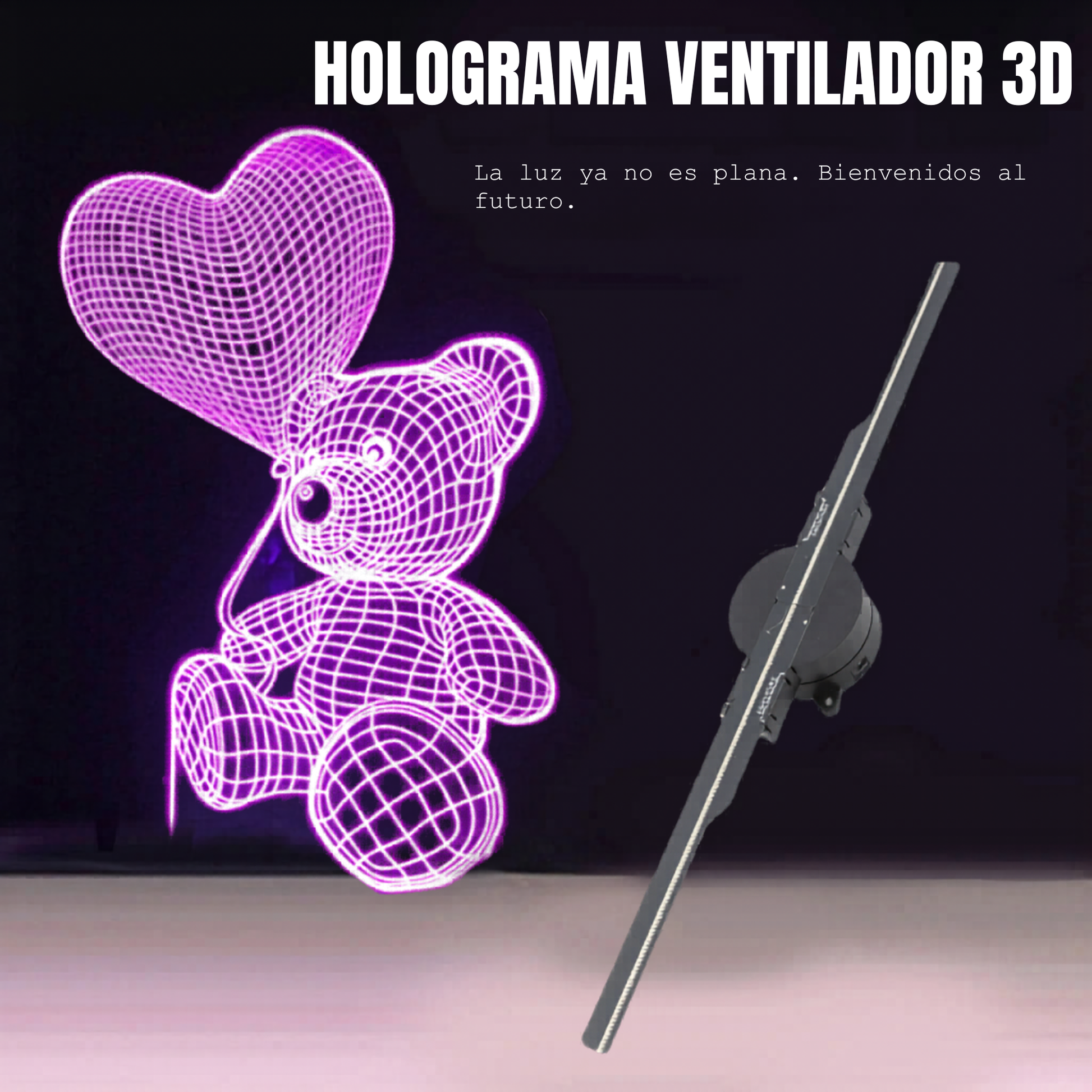 VibeNest Holo - Proyector de Hologramas 3D LED