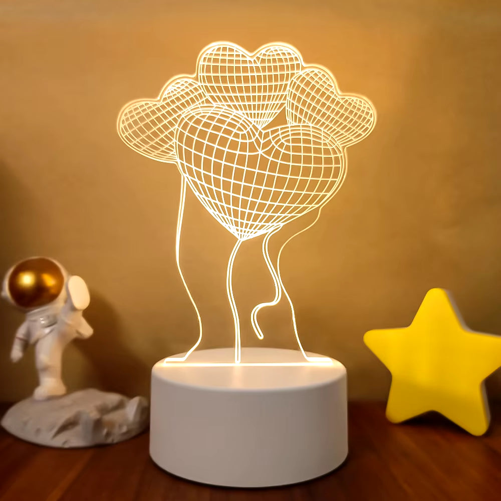 VibeNest Pulse - Lámpara de Ilusión LED 3D